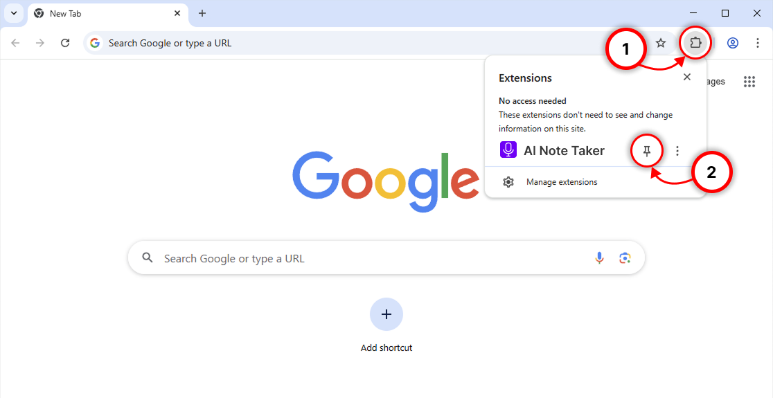 Extension install steps